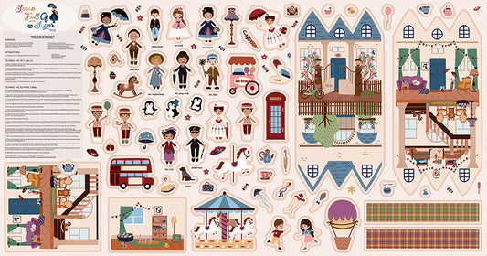 Preorder - A Spoonful of Sugar Storybag Felt Panel – Mary Poppins Themed – FT17088-PANEL – Jennifer Long – Sew A Story – Riley Blake Designs