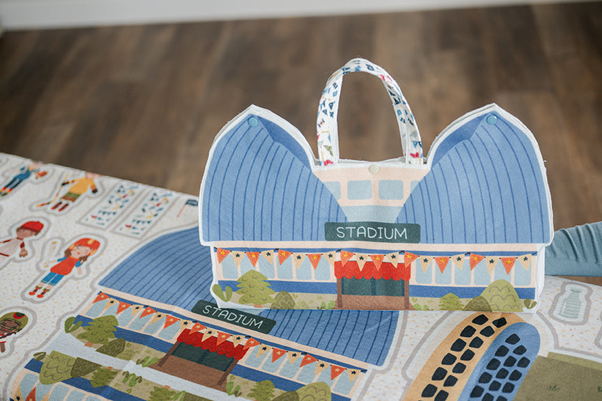 Hometown Heroes Play Stadium Felt Panel – 50% Deposit January 2027 Preorder | Hometown Heroes by Jennifer Long for Riley Blake Designs
