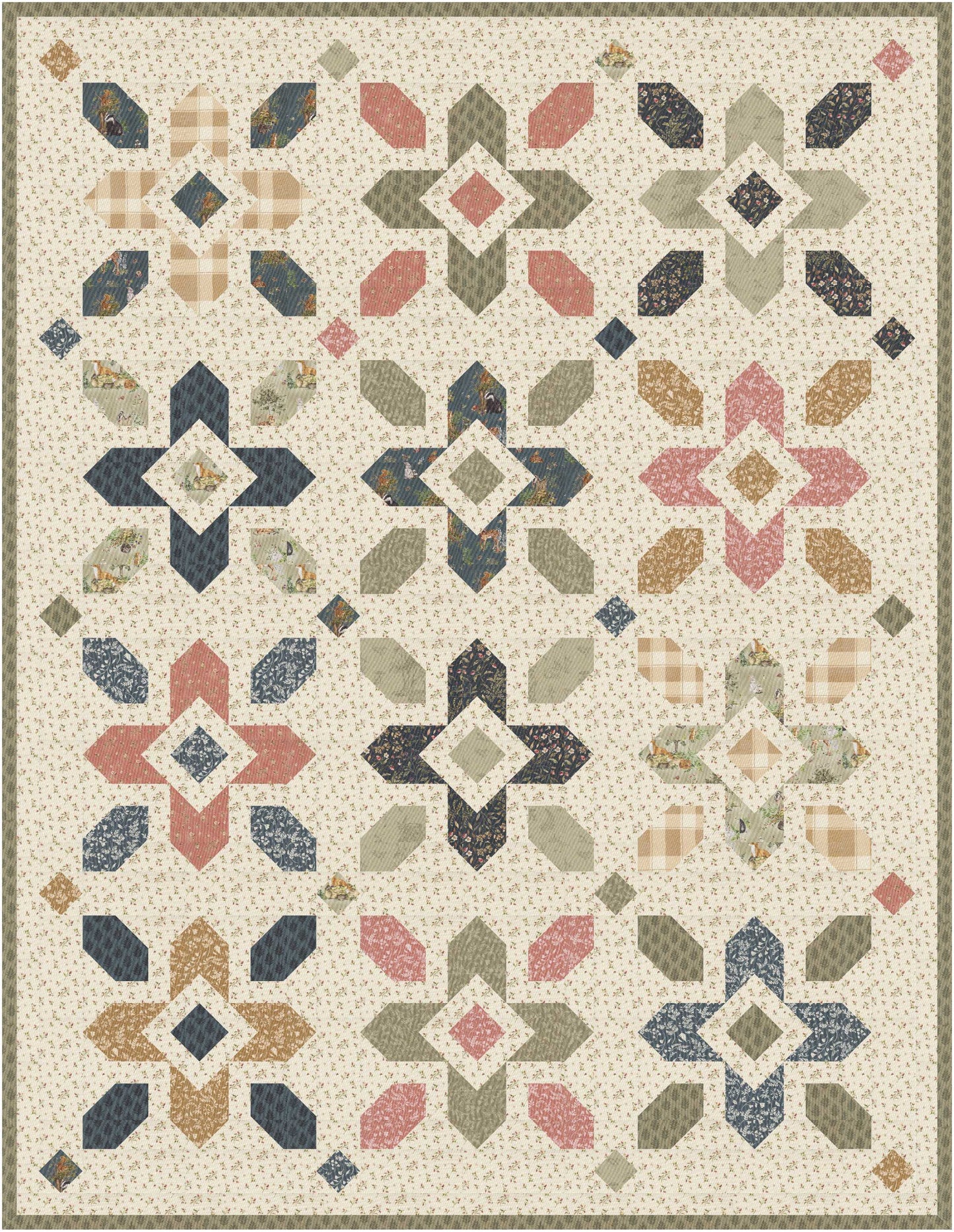 Crossing Paths Quilt Kit 63" x 82" – Fable & Fern by Watercolour Heart for Moda | 50% Deposit Preorder (October 2026)
