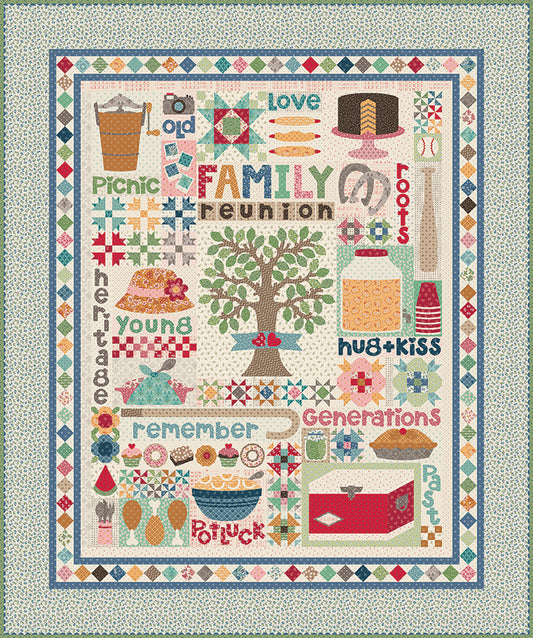 Family Reunion Sew Along Quilt Kit – Lori Holt – Includes Sew Simple Shapes – Riley Blake – February 2027 Sew Along – December 2026 Preorder – 50% Deposit
