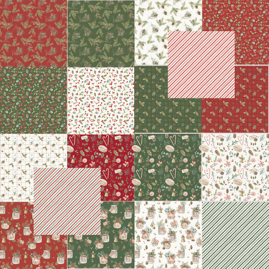 Holiday Spirit Fat Quarter Bundle – 18pc by Lisa Audit for Riley Blake Designs | Preorder
