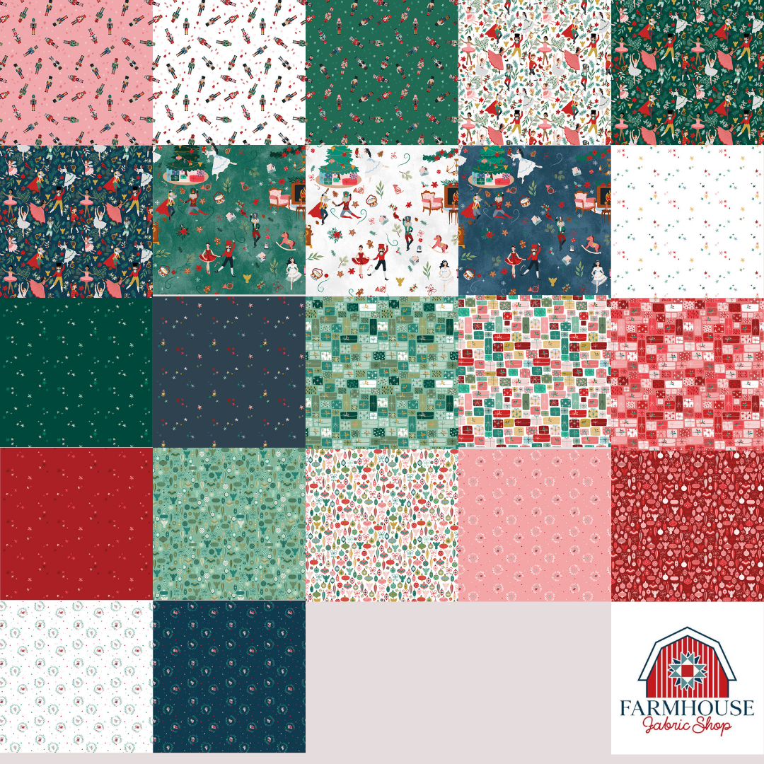 Nutcracker Tradition Fat Quarter Bundle – 22 Pc Precut Fabric by Jennifer Long (Preorder)