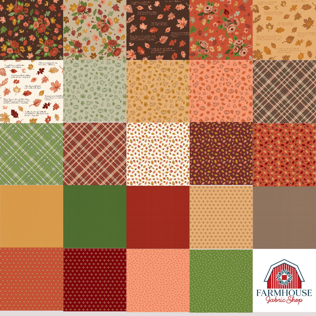 Cozy Autumn 5" Stacker (42 Pieces) by Beverly McCullough – Riley Blake Designs – Preorder July 2026