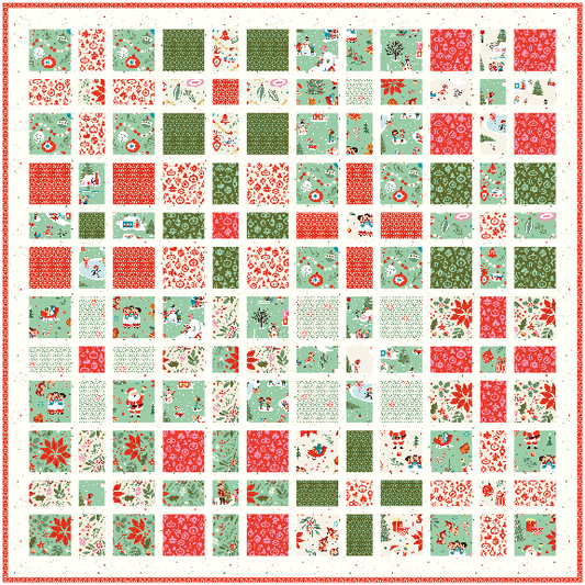 Four Square Quilt Kit – Christmas Cheer | 54" x 54" | 50% Deposit Preorder | May 2027