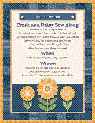 Fresh as a Daisy Quilt Kit – Denim & Daisy by Lori Holt (October 2026 Preorder)
