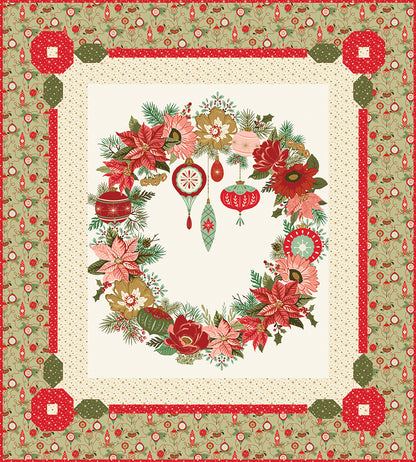 Glisten Wreath Panel Quilt Kit | Sandy Gervais for Riley Blake Designs – 58.5" x 65"