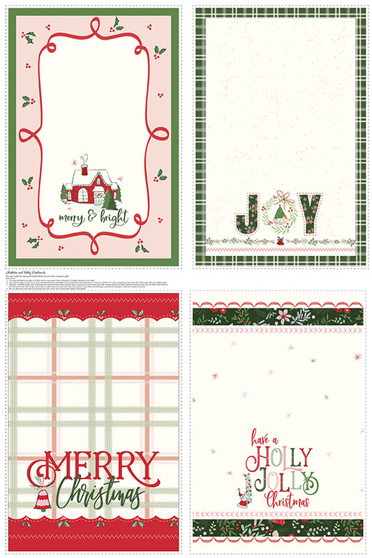 Mistletoe and Holly Tea Towel Panel | Beverly McCullough for Riley Blake Designs – Holiday Home Décor (35½" x 54")