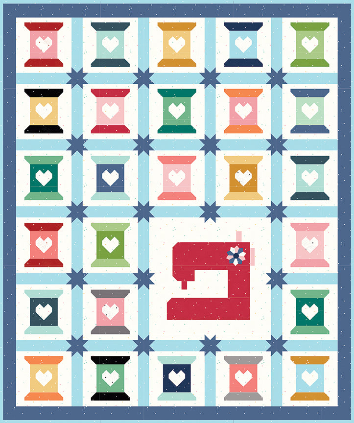 Heart to Sew Quilt Kit Featuring Dainty Daisy by Beverly McCullough – 50% Deposit March 2027 Preorder