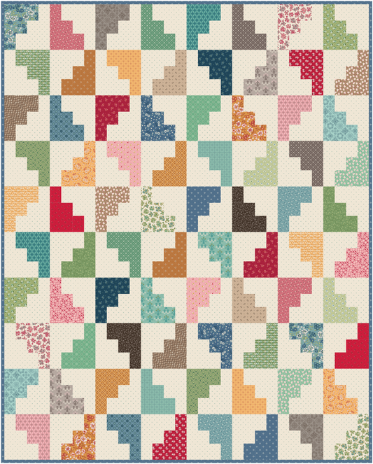 Hello March Throw Quilt Kit Featuring Family Reunion by Lori Holt - 50% Deposit December 2026 Preorder