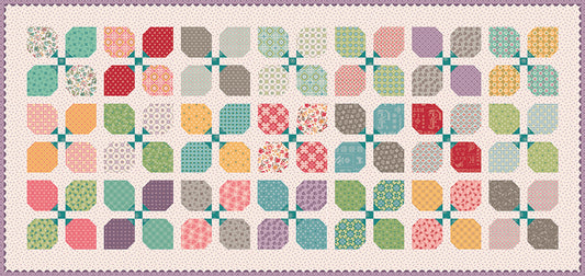 Pretty Petals Table Runner Kit – Boxed Quilt Kit by Lori Holt for Riley Blake Designs – Piece & Plenty Fabric Collection (35" x 75")