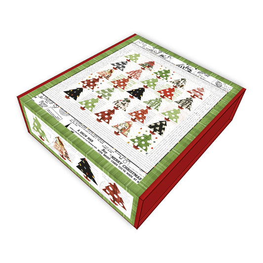 Classic Christmas Tannenbaum Patch Quilt Kit – J. Wecker Frisch – Riley Blake Designs – 58" x 58" Holiday Quilt