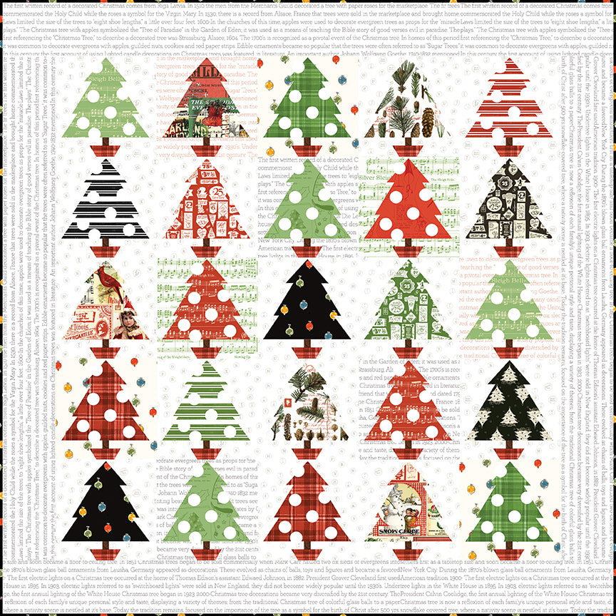 Classic Christmas Tannenbaum Patch Quilt Kit – J. Wecker Frisch – Riley Blake Designs – 58" x 58" Holiday Quilt