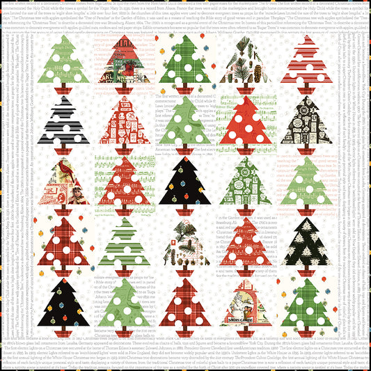 Classic Christmas Tannenbaum Patch Quilt Kit – J. Wecker Frisch – Riley Blake Designs – 58" x 58" Holiday Quilt