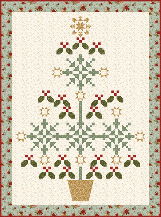 🌲 Spruce It Up Quilt Kit – Christmas Greetings – Sandy Gervais – Riley Blake Designs – KT-17660 – Preorder