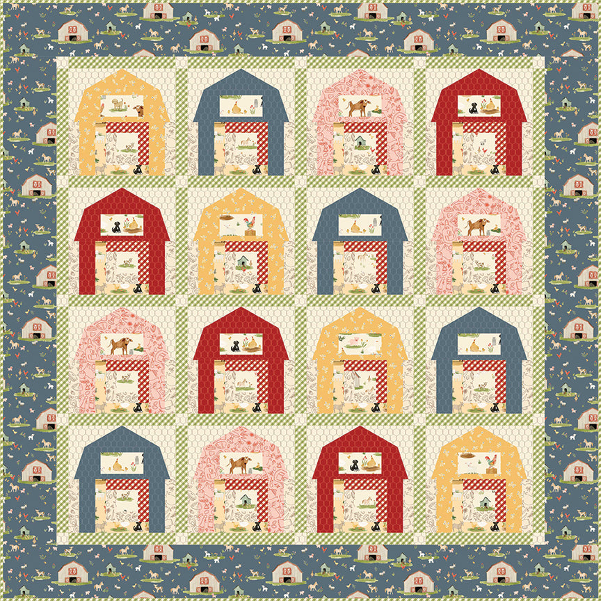 Preorder — I Spy Farm Boxed Quilt Kit — Lil’ Farm Friends by Kelsey Carlson (50.5" × 50.5") — Arriving September 2026