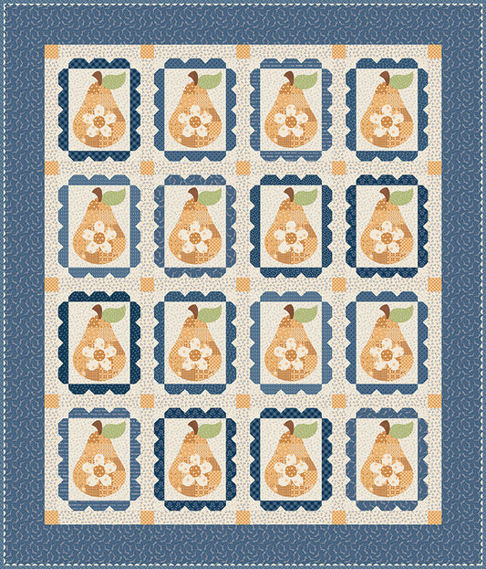 Sweet Golden Pears Quilt Kit – Denim & Daisy by Lori Holt (50% Deposit Preorder Oct 2026)