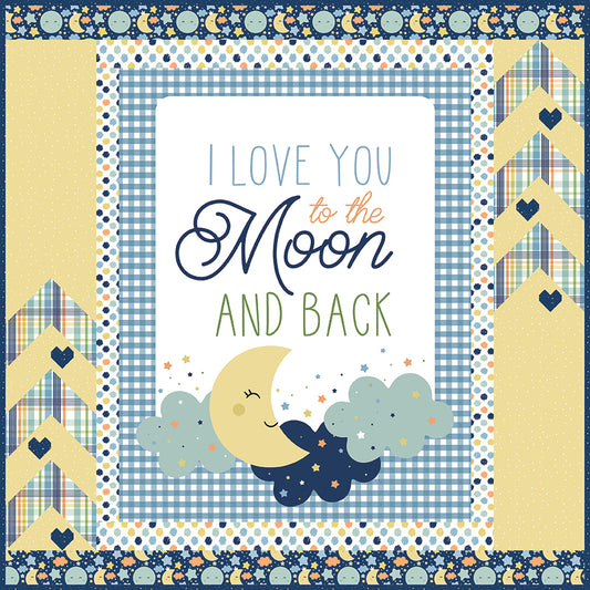 Love You to the Moon Blue Panel Quilt Kit – Flannel Quilt Kit | September 2026 Preorder