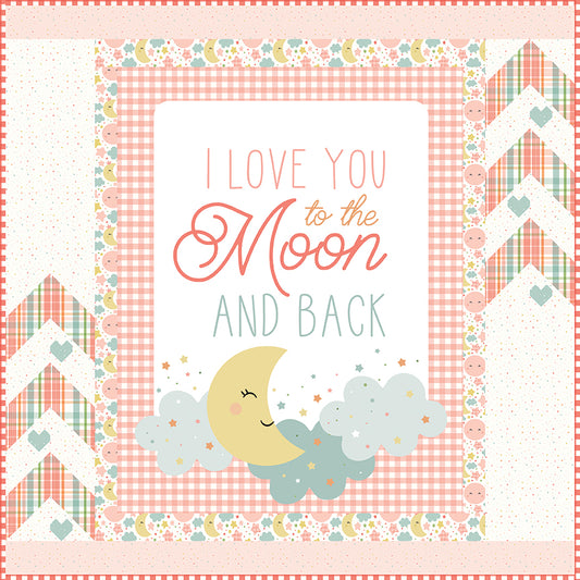 Love You to the Moon Coral Panel Quilt Kit – Flannel Quilt Kit | September 2026 Preorder