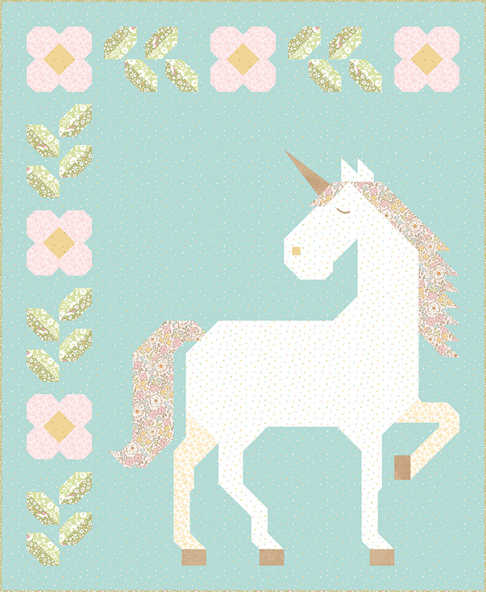 Unicorn Garden Quilt Kit – Little Posies | Preorder Sept 2026