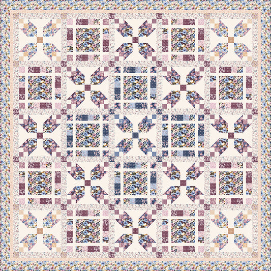 Twilight Tulips Quilt Kit Reservation – 50% Deposit Preorder – February 2027 Arrival
