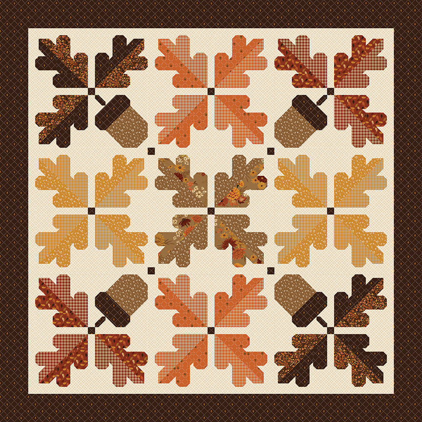 Oak Grove Quilt Kit featuring Acorn &amp; Amber by Sandy Gervais | June 2027 Preorder | 50% Deposit