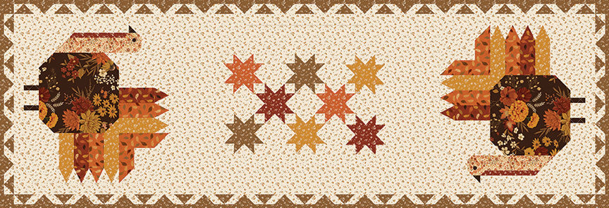 Autumn Strut Table Runner Kit featuring Acorn &amp; Amber by Sandy Gervais | June 2027 Preorder | 50% Deposit