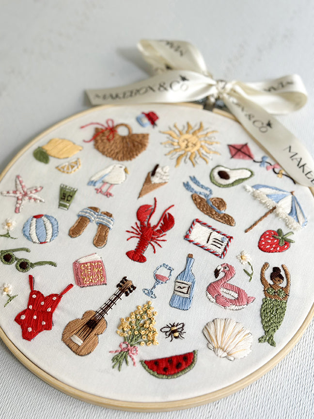 MakeBox & Co. Summer Countdown Embroidery Kit – 50% Deposit September 2026 Preorder