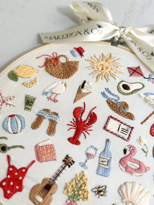 MakeBox & Co. Summer Countdown Embroidery Kit – 50% Deposit September 2026 Preorder