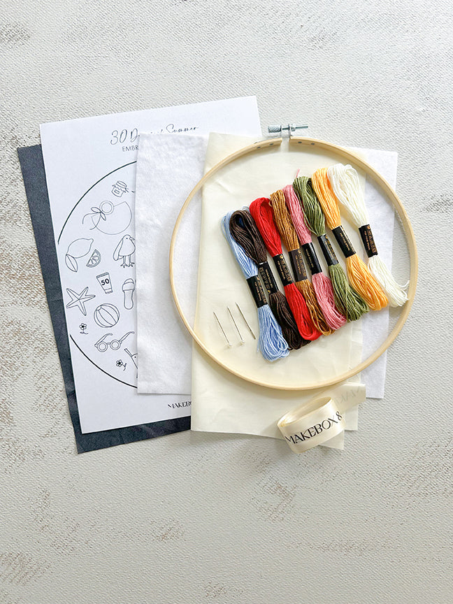 MakeBox & Co. Summer Countdown Embroidery Kit – 50% Deposit September 2026 Preorder