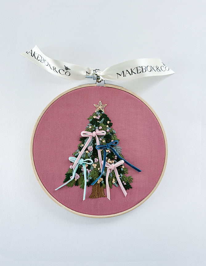 MakeBox & Co. Bow Christmas Tree Embroidery Kit – 50% Deposit September 2026 Preorder