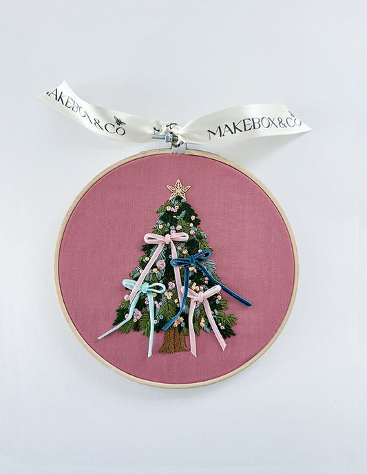 MakeBox & Co. Bow Christmas Tree Embroidery Kit – 50% Deposit September 2026 Preorder