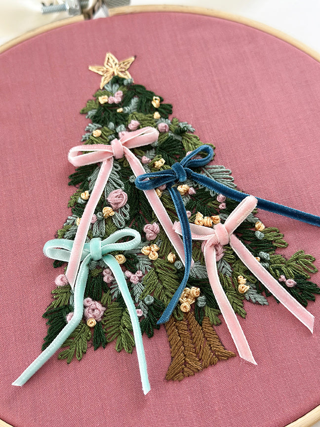 MakeBox & Co. Bow Christmas Tree Embroidery Kit – 50% Deposit September 2026 Preorder