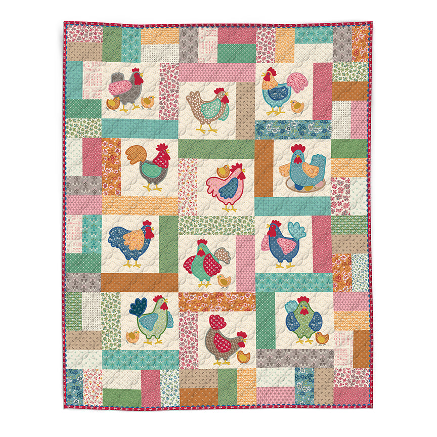 Chicken Salad Machine Embroidery Quilt USB + Fabric Kit – Lori Holt – January 2027 – 50% Deposit Preorder