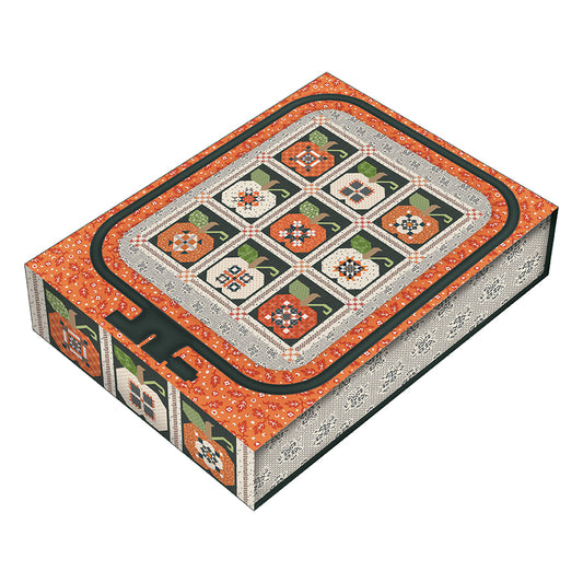 Autumn Pumpkin Seeds Machine Embroidery Quilt USB + Fabric Kit Bundle | 50% Deposit Preorder | April 2027 | Lori Holt Pumpkin & Licorice