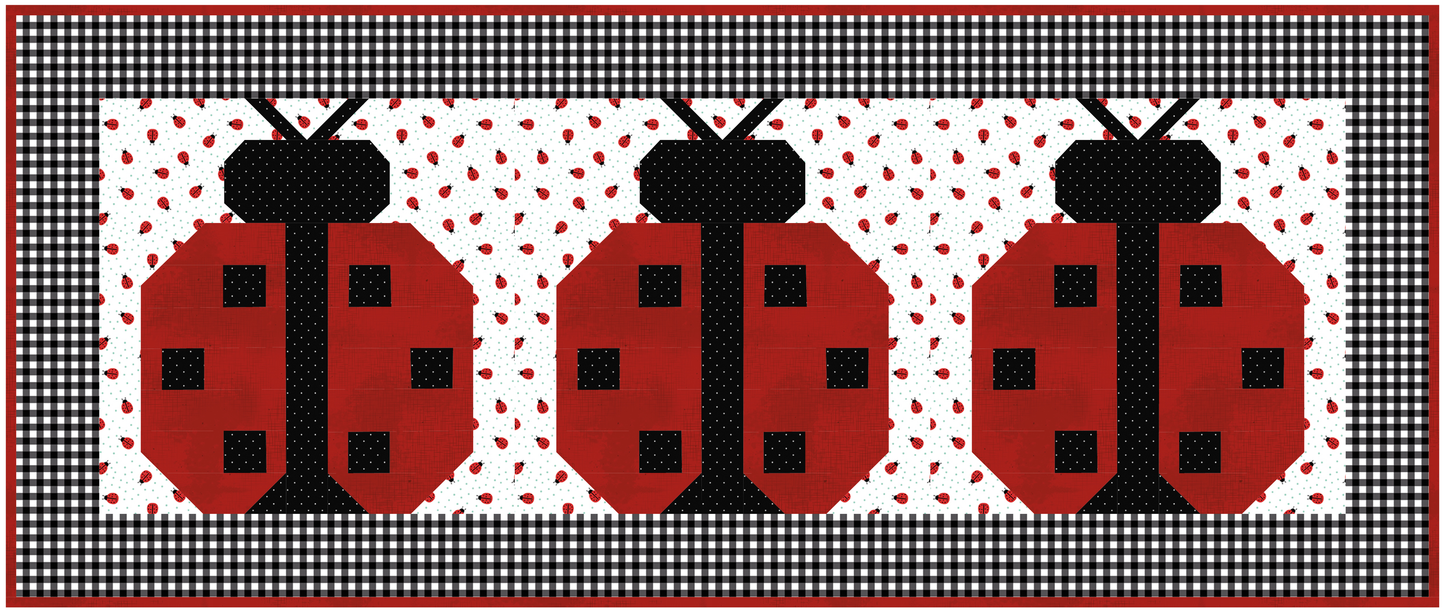 Ladybug Lane Table Runner Kit – 16" x 36" – Little Ladybug – Includes Backing – August 2026 Preorder