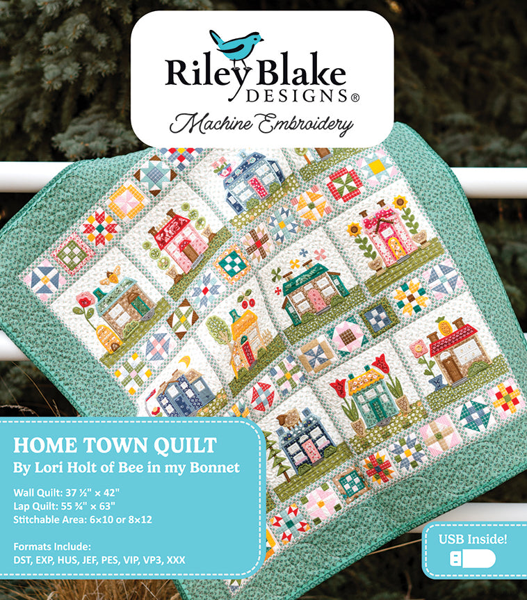 Home Town Quilt In-the-Hoop Machine Embroidery | Lori Holt
