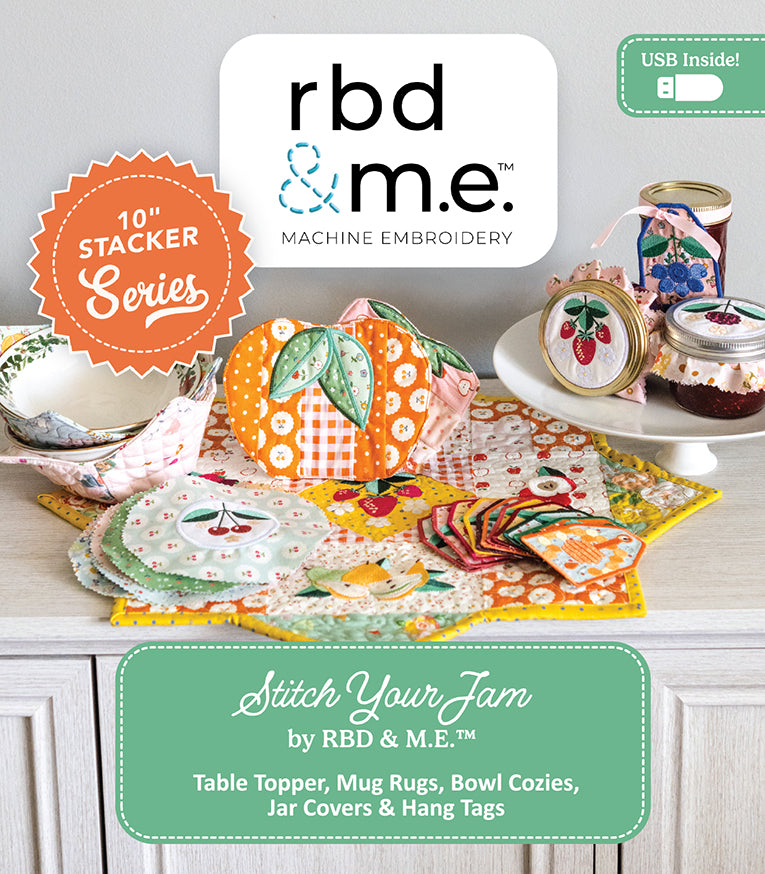Stitch Your Jam Machine Embroidery USB | RBD & M.E.™ 10" Stacker Series | Baked with Love | 50% Deposit Preorder | July 2026
