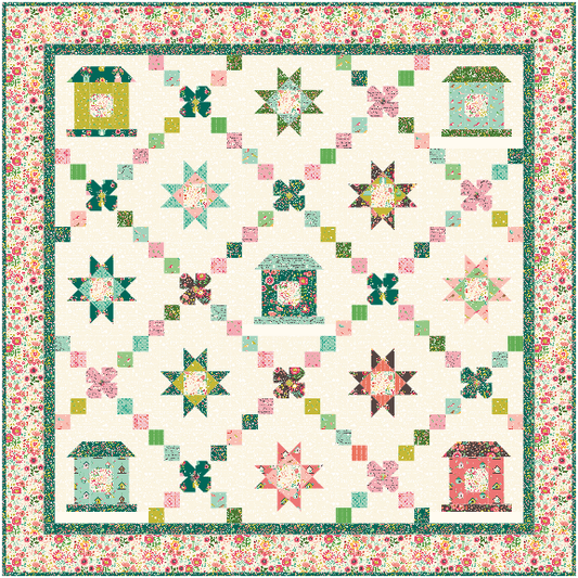 Melody Lane Quilt Kit – Aviary | 73" x 73" | 50% Deposit Preorder | May 2027