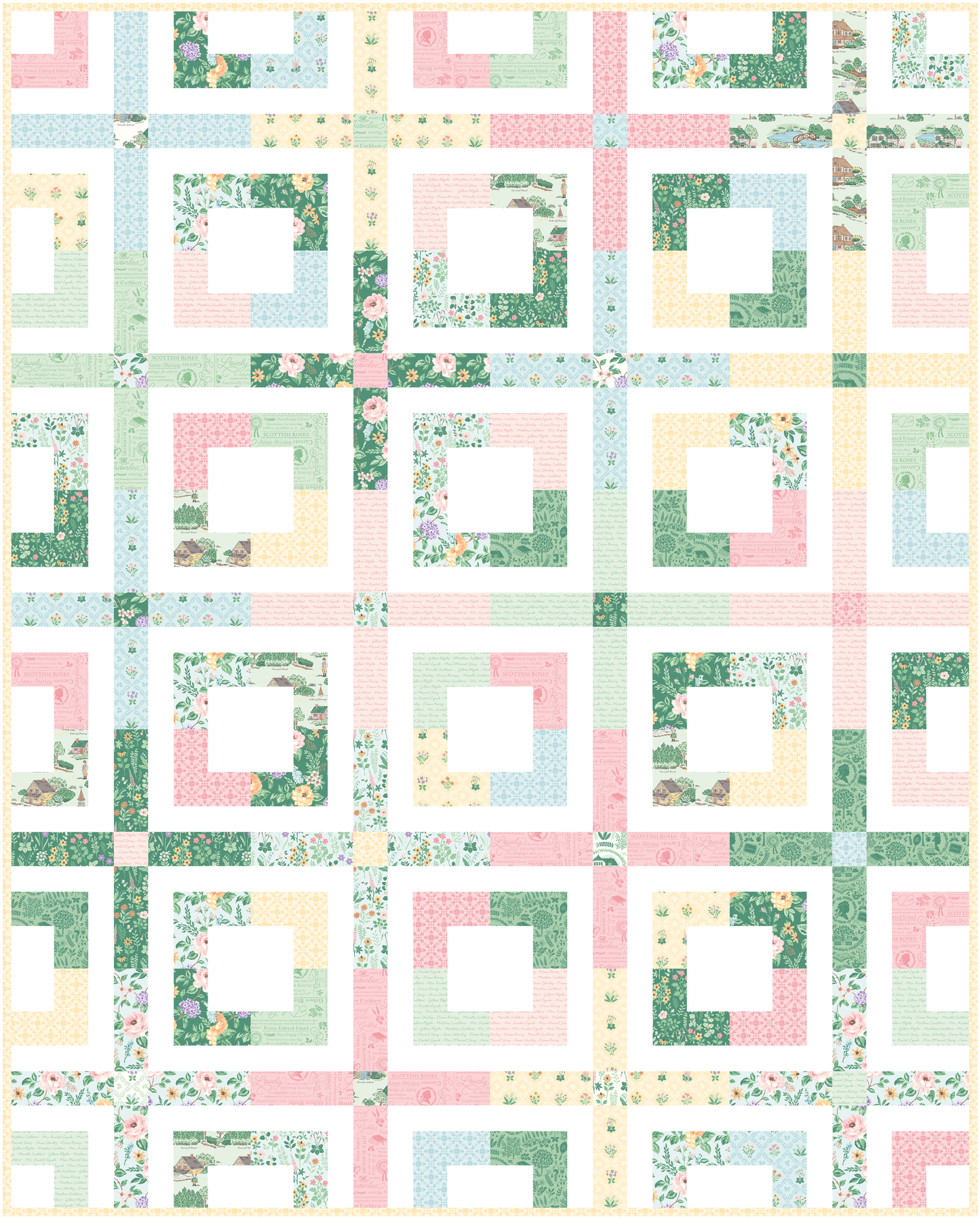 Anne with an E Orchard Quilt Kit – Throw Size 56" x 70" – 50% Deposit Preorder – February 2027