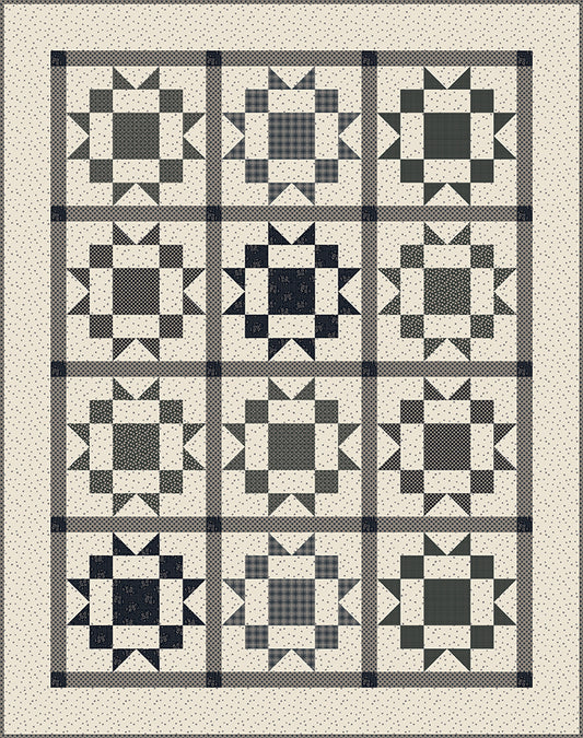 Home Again Quilt Kit – Pumpkin & Licorice | 50% Deposit Preorder | March 2027 | Lori Holt | 74 1/2" x 94 1/2"