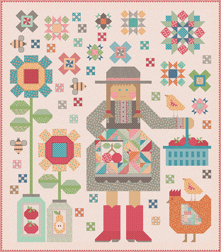 Quilted Farm Girl Quilt Pattern – Lori Holt for It’s Sew Emma (72" x 88")