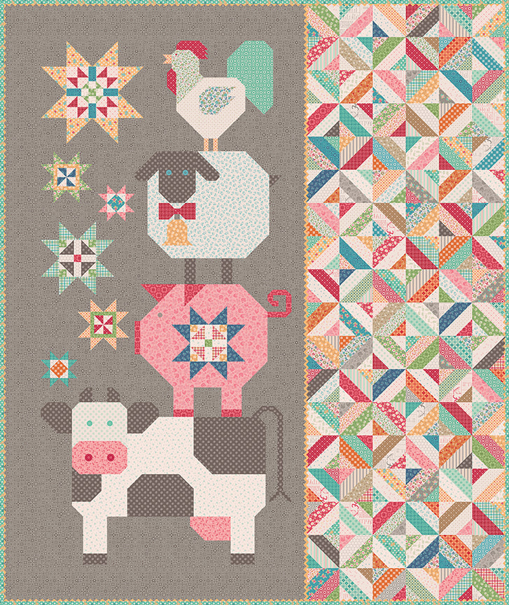 Farmyard Friends Quilt Pattern – Lori Holt for It’s Sew Emma (68.5" x 81.5")