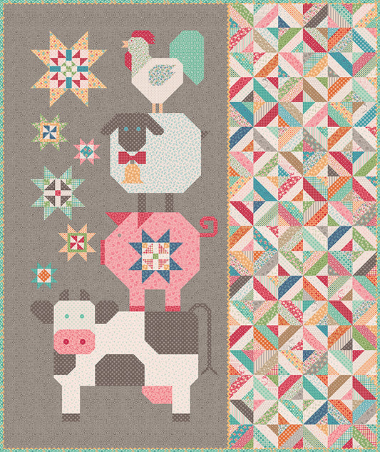 Farmyard Friends Quilt Pattern – Lori Holt for It’s Sew Emma (68.5" x 81.5")