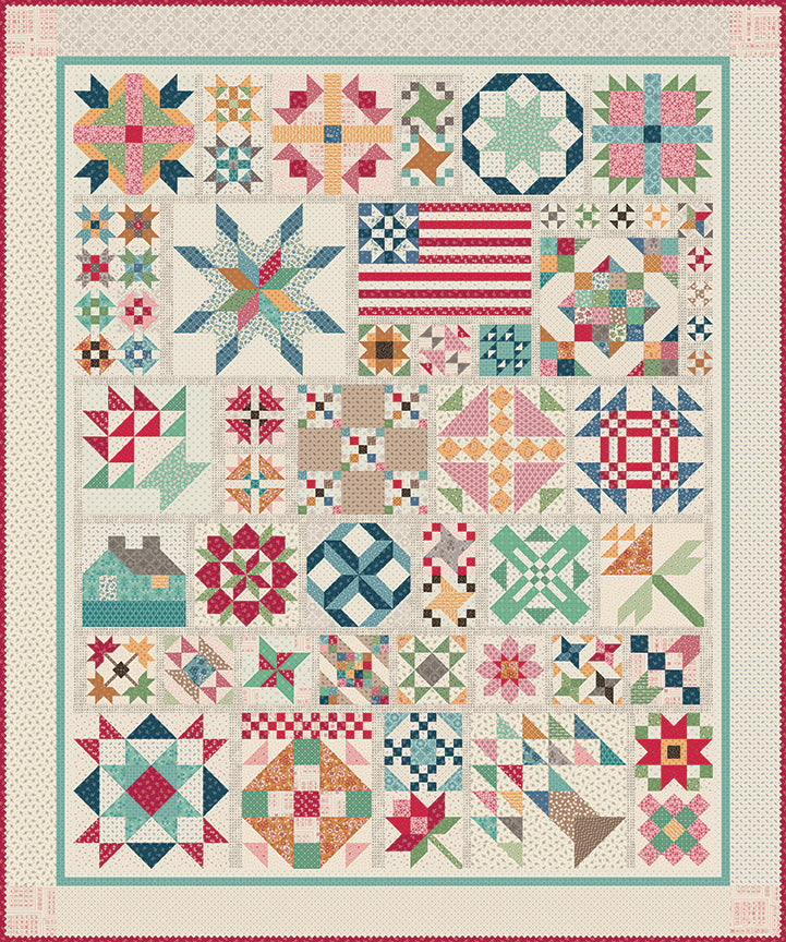 Lori Holt Vintage Block Along Quilt Kit – Premium Quilt Kit – 90 1/2" x 108 1/2" – December 2026 Preorder – 50% Deposit