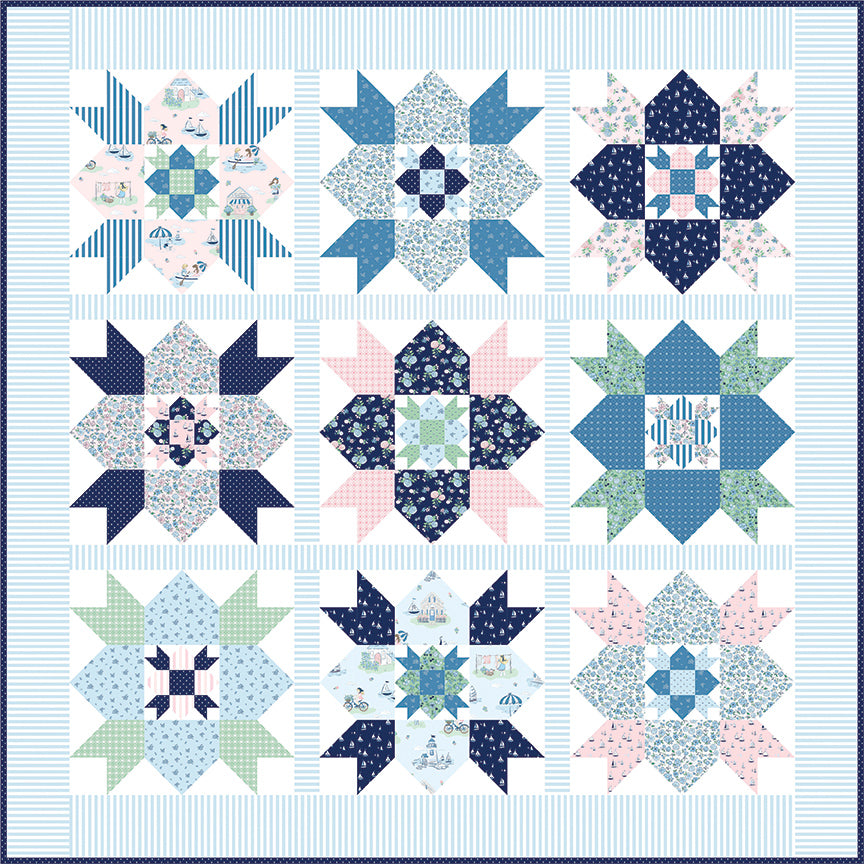 Country Fair Quilt Kit  - Coastal Dreams by Tasha Noel for Riley Blake Designs – 50% Deposit March 2027 Preorder