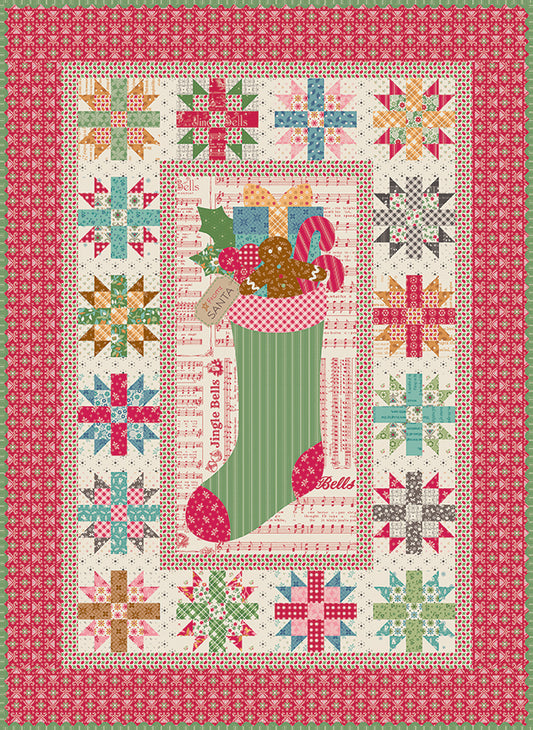 From Santa Quilt Kit – Home Town Holiday 2 by Lori Holt | 32½" x 44½" | Pattern + Sew Simple Shapes Included | 50% Deposit Preorder | July 2027