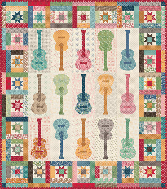 Lori Holt Singing Under the Stars Quilt Kit – Appliqué Quilt Kit – Sew Simple Shapes Included – Family Reunion Collection – December 2026 Preorder – 50% Deposit