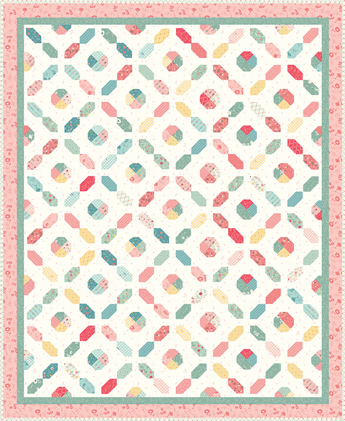 Eyelet Blooms Quilt Kit 73" x 89" Featuring Briarhill by Beverley McCullough for Riley Blake Designs– 50% Deposit March 2027 Preorder