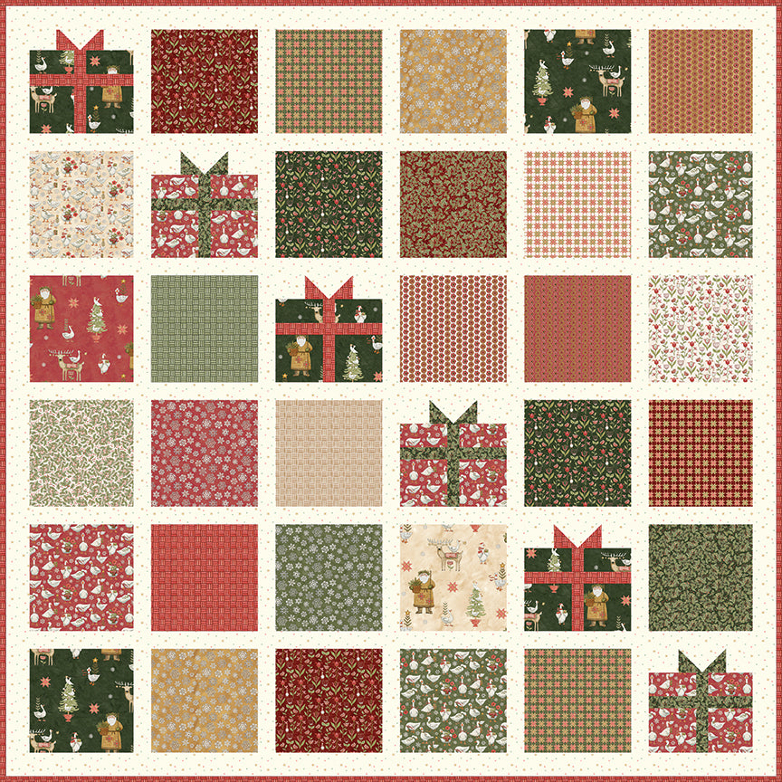 Presently Quilt Kit – Waddle’s Christmas by Teresa Kogut | 65" x 65" | 50% Deposit Preorder | May 2027