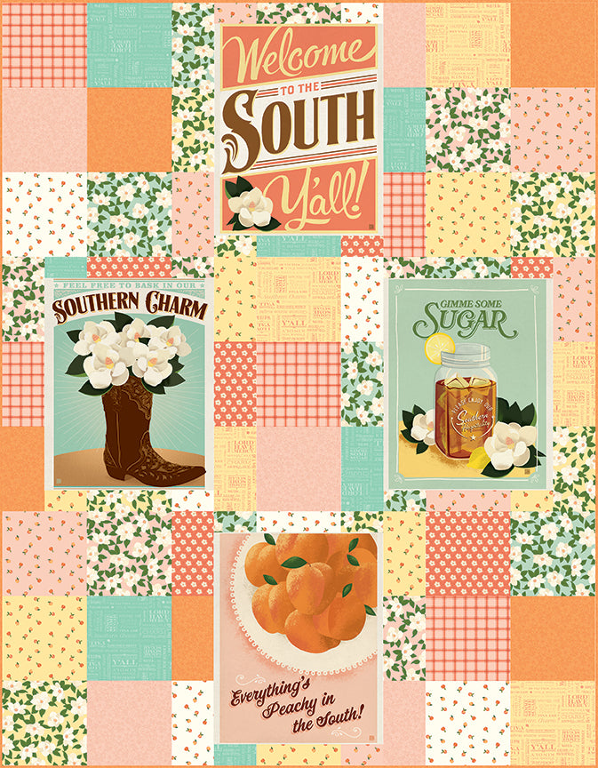 Preorder – Picture Perfect Quilt Kit – Southern Charm by The RBD Designers – Pattern by Molly Cook – Throw 56" x 72" – Riley Blake Designs